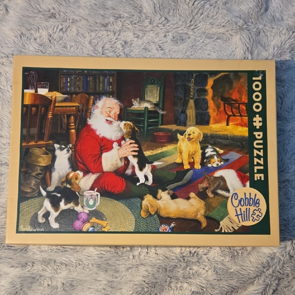 Cobble Hill Other - Cobble Hill Santa's Playtime With Cute Puppies 1000 Piece Puzzle